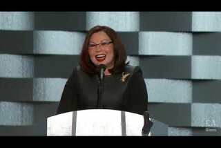 Rep. Tammy Duckworth of Illinois speaks at the Democratic National Convention