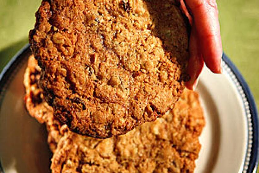 A FAVORITE: Auntie Em's Kitchen oatmeal raisin cookies.