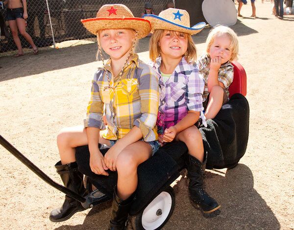 From left, Bryan, Reagan and Lincoln, ages 6, 4 and 2. Their parents dressed the kids "for Stagecoach" and like to shop for them at H&M.