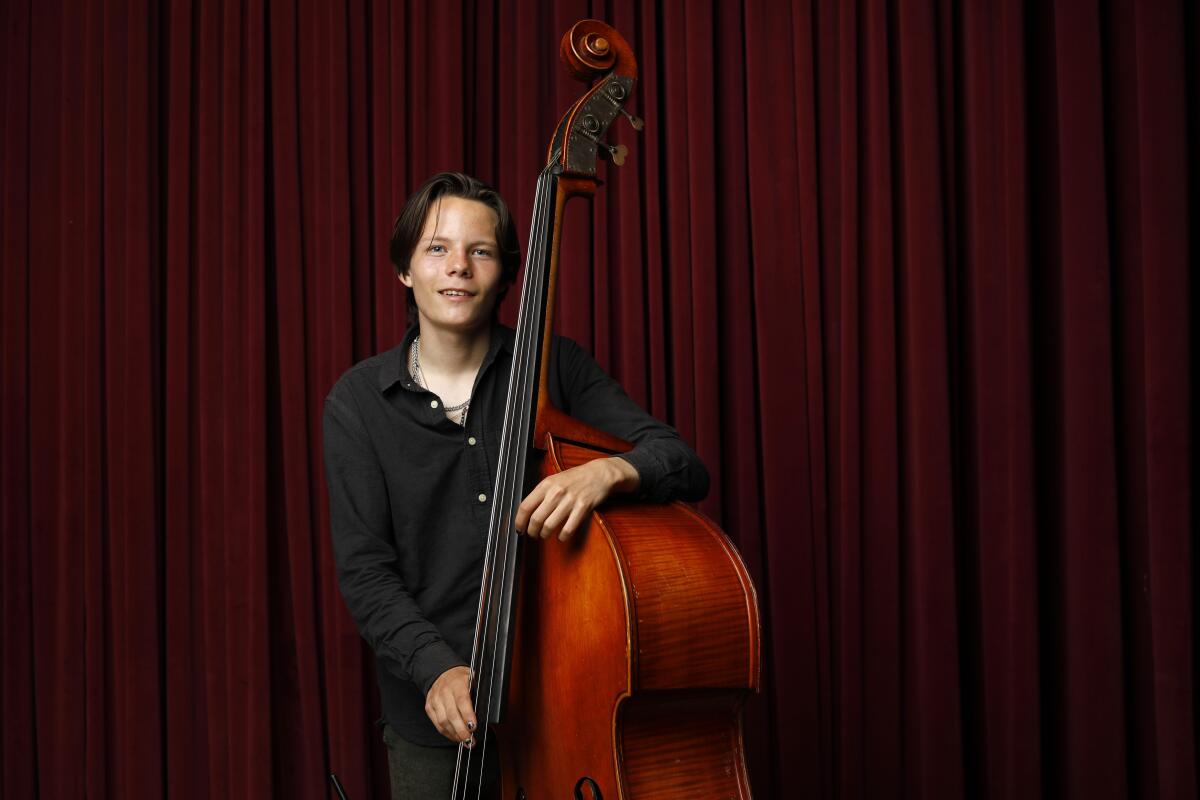 John Murray, 17, is a jazz bass wiz who has won national awards