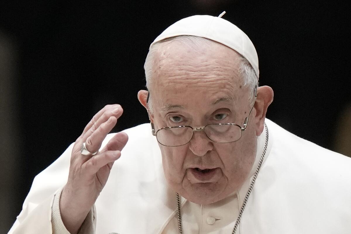 El papa Francisco en el Vaticano el 20 de diciembre de 2023. . (Foto AP/Andrew Medichini)