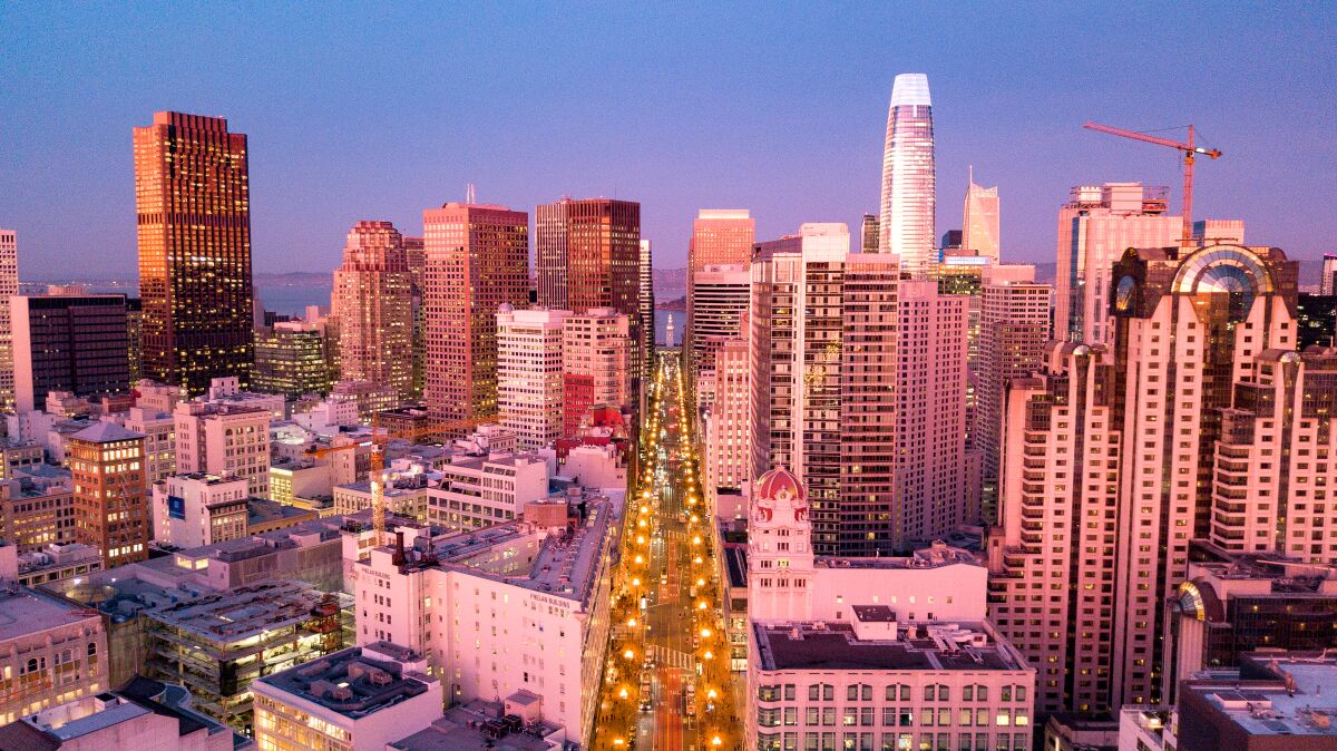 The skyline of San Francisco