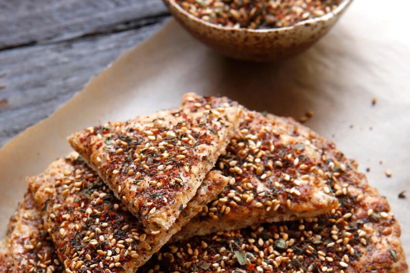 Flatbread with za'atar seasoning.