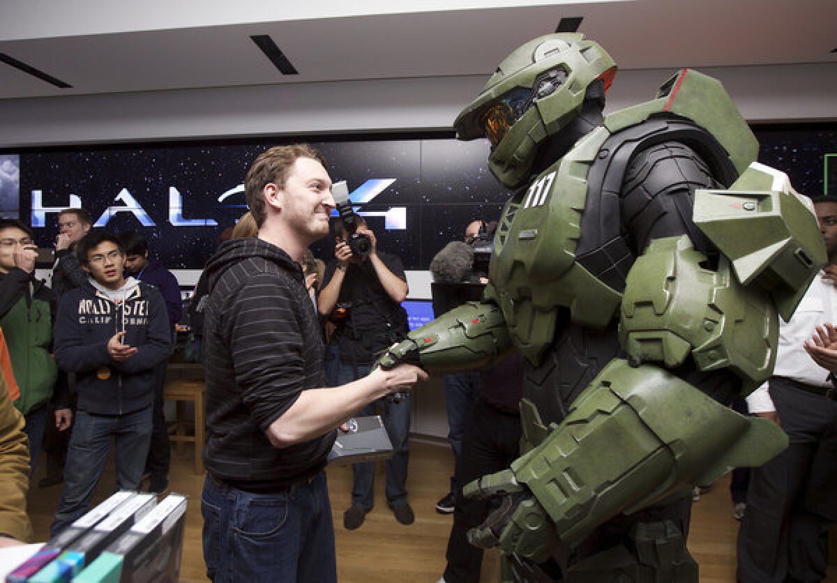 Fans at a launch event for "Halo 4," which enjoyed $220 million of first day sales.