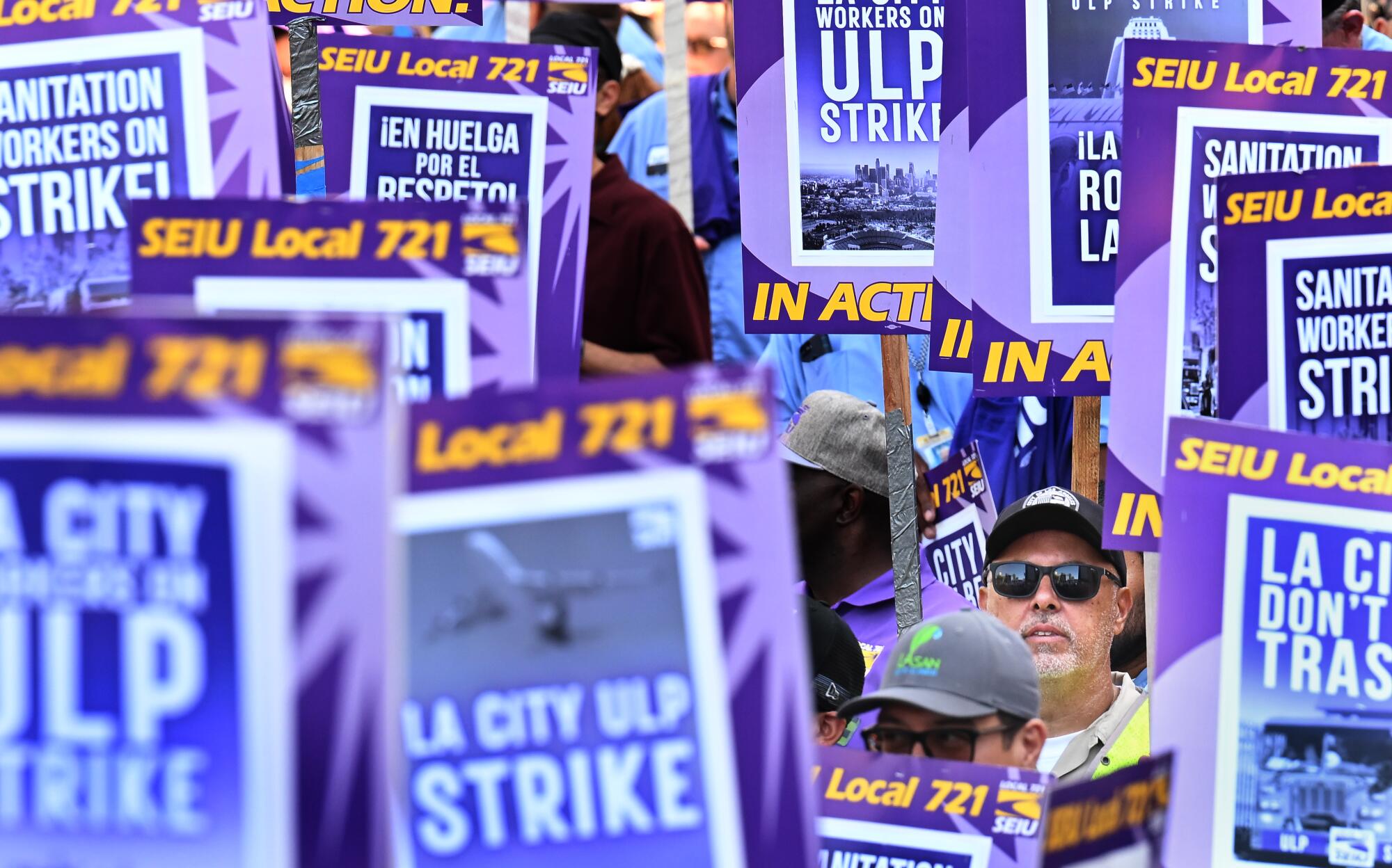 City workers began their 24-hour strike Tuesday.