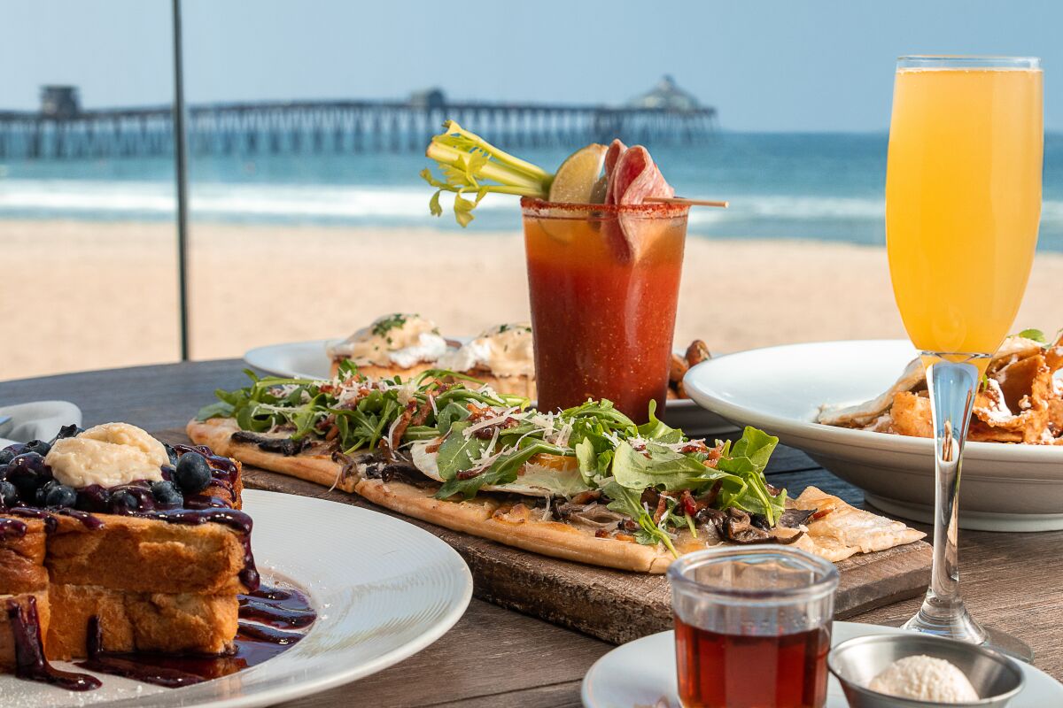 Sea 180 Coastal Tavern offers a variety of brunch selections amid scenic ocean views.
