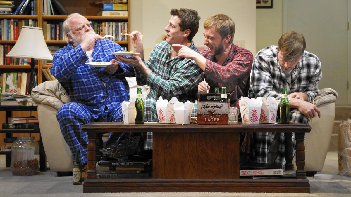 In "Straight White Men" are Richard Riehle, from left, Gary Wilmes, Frank Boyd and Brian Slaten.