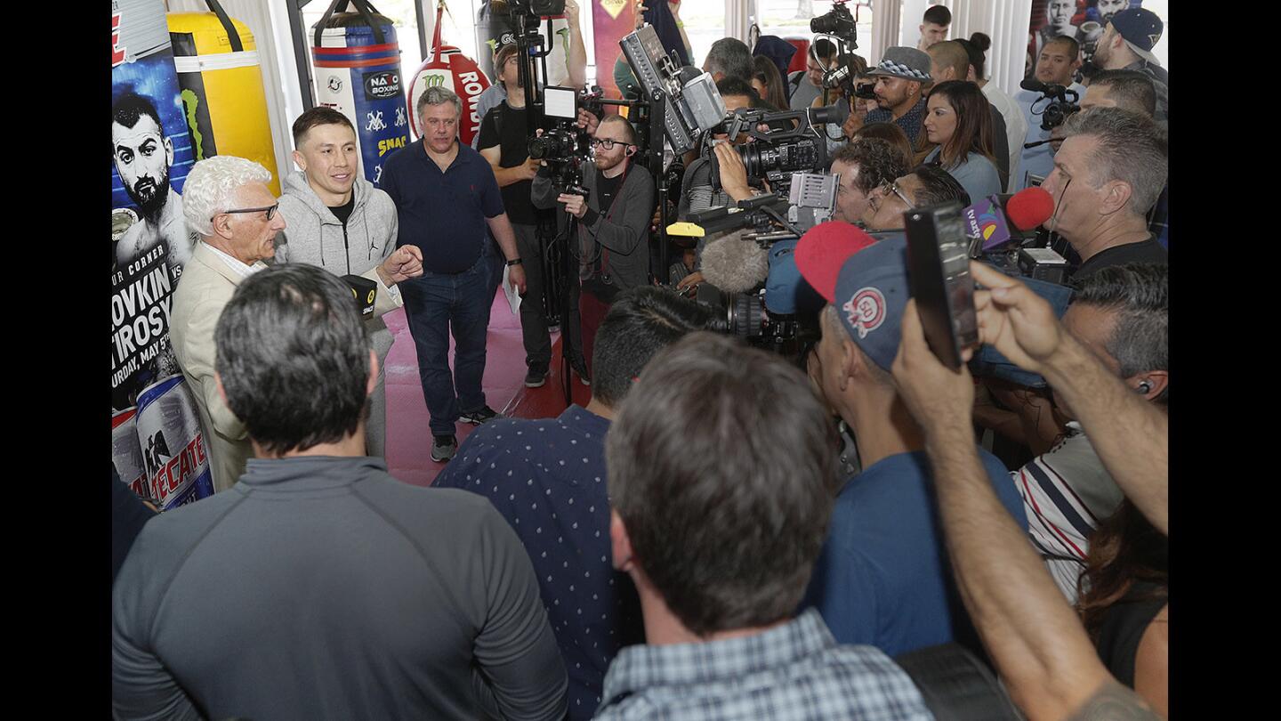 Photo Gallery: Press event at Glendale Fighting Club for May 5 bout with Vanes Martirosyan and Gennady Golovkin