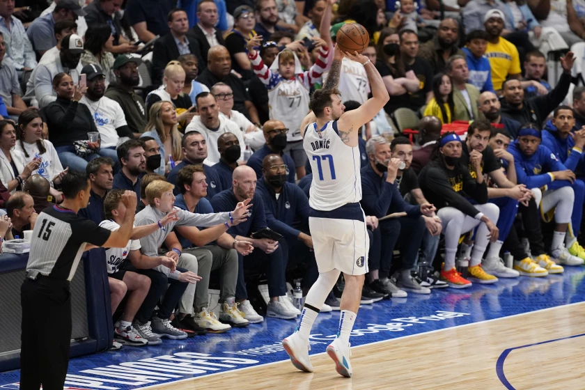 Doncic and Mavs avoid sweep; beat Warriors