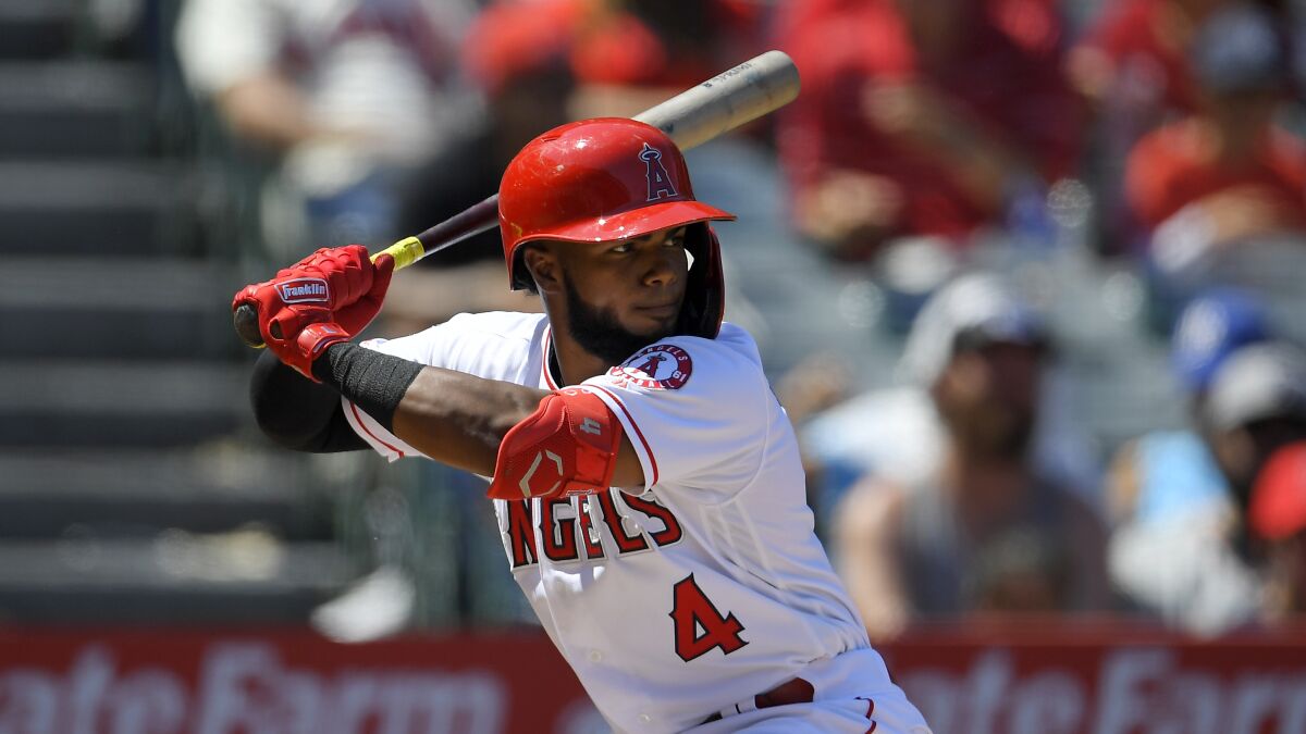 Angels rookie Luis Rengifo had been struggling at the plate prior to his injury Tuesday.