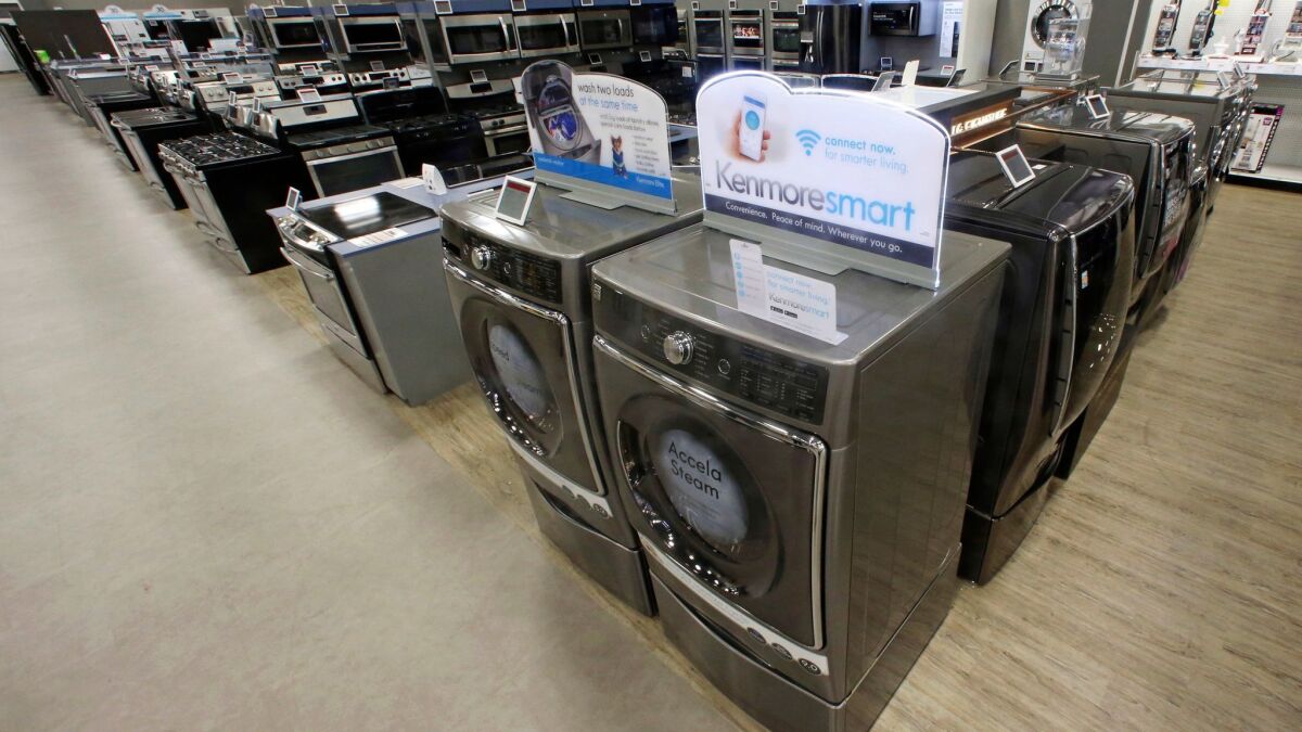 Kenmore appliances are on display at a Sears store in West Jordan, Utah, in 2017.