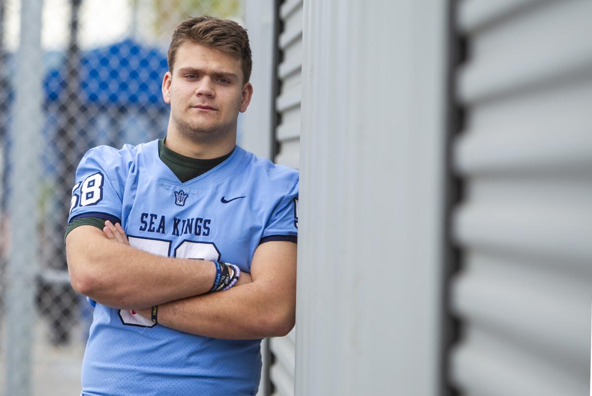 Corona del Mar defensive lineman Thomas Bouda finished second on the team in tackles for a loss (11) and tied for second in sacks (6½).