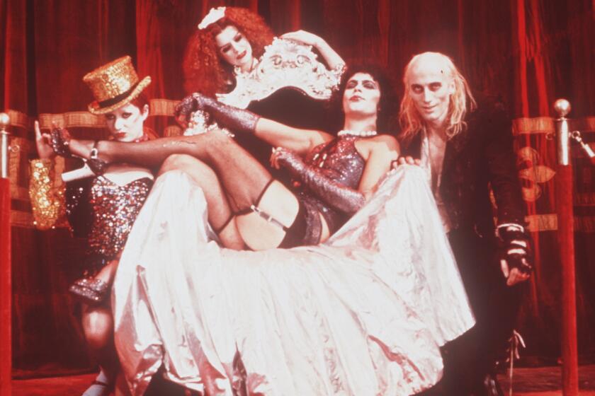Frank–N–Furter (Tim Curry) sings "Sweet Transvesite"