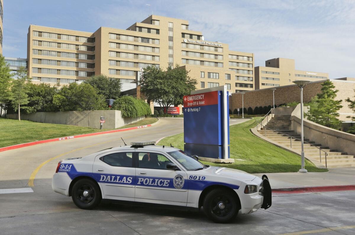 Texas Health Presbyterian Hospital in Dallas. Hospital officials confirmed Monday that Ebola patient Thomas Eric Duncan is receiving an experimental drug.