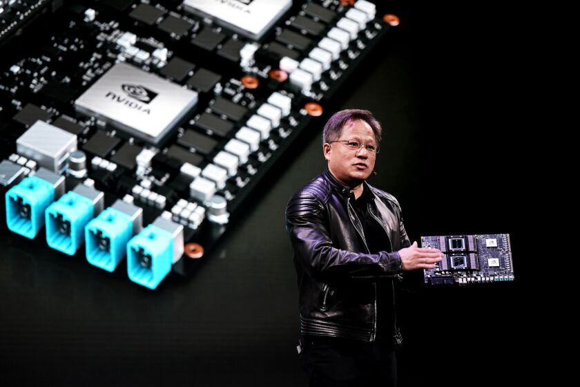 Nvidia CEO Jensen Huang speaks during a press conference at The MGM during CES 2018 in Las Vegas on January 7, 2018. / AFP PHOTO / MANDEL NGAN (Photo credit should read MANDEL NGAN/AFP/Getty Images) ** OUTS - ELSENT, FPG, CM - OUTS * NM, PH, VA if sourced by CT, LA or MoD **