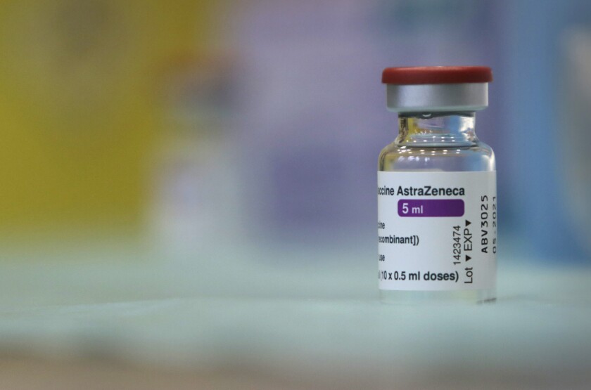 Avial of the Oxford-AstraZeneca vaccine 
