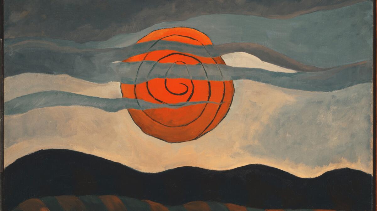 "Red Sun," 1935, by Arthur Dove — on view at the Orange County Museum of Art as part of an exhibit about the Duncan Phillips Collection. (The Phillips Collection)