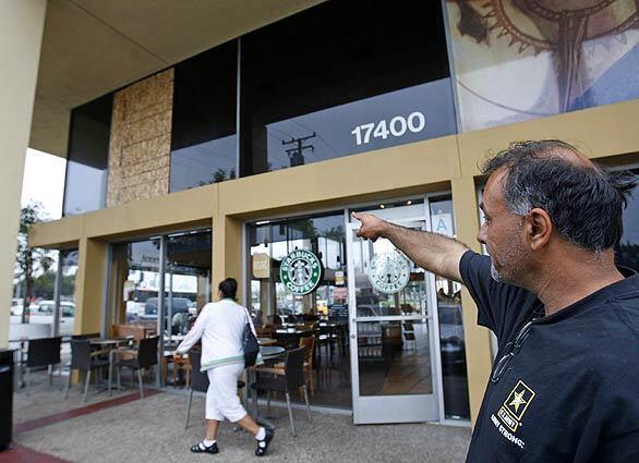 "It felt like the end of the world," said Michael Dennis, who was inside a Torrance Starbucks when the magnitude-4.7 earthquake rumbled through the South Bay on Sunday evening. "First it started to rumble, then the glass started coming down and everyone started running to the exits and not very many of them made it out."