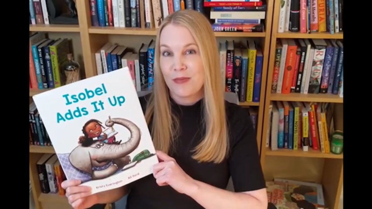 Auteur Kristy Everington auteur van het boek, "Isobel voegt het toe."