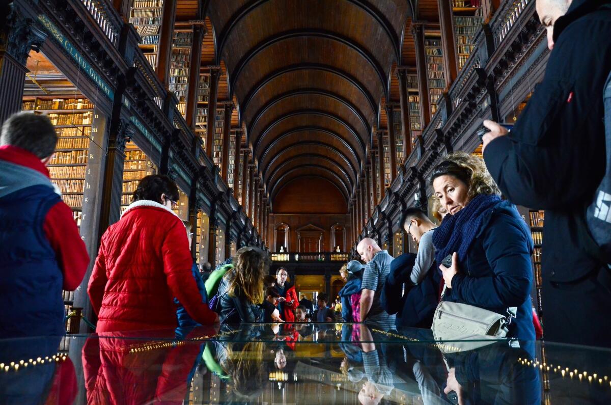 Long Room in the Old Library of Trinity College in Dublin.