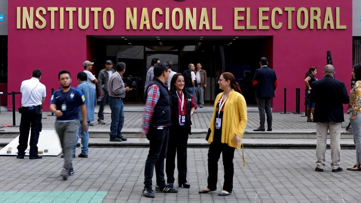 The National Electoral Institute, the organization responsible for organizing federal elections, in Mexico City on June 30, 2018.