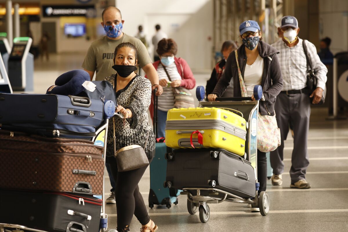 LAX began requiring travelers to wear face coverings on May 11.