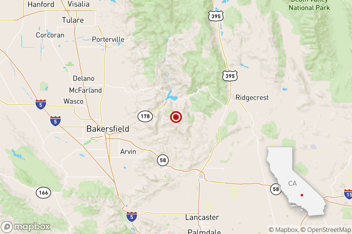 The temblor hit about 22 miles from Bakersfield.
