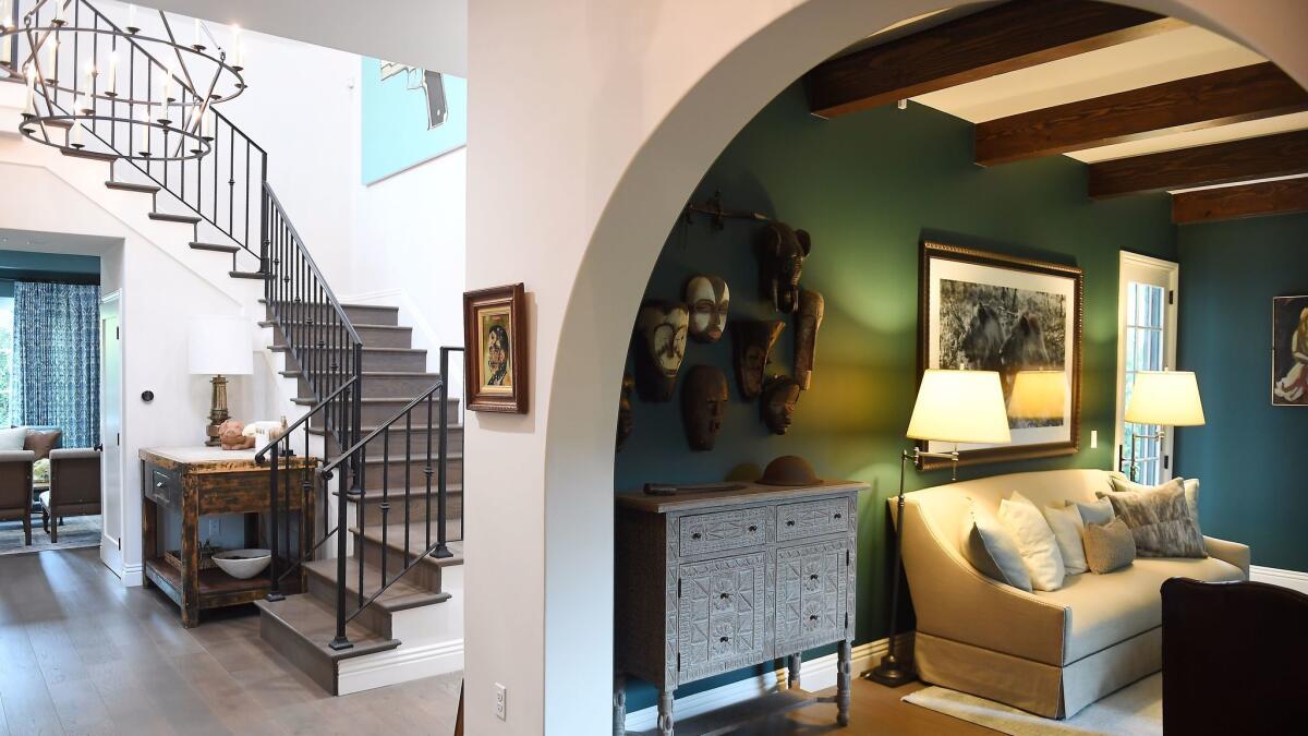 Interior designer Leura Fine of the online interior design firm, Laurel & Wolf transformed her 4,500-square-foot Cheviot Hills home in less than three months.