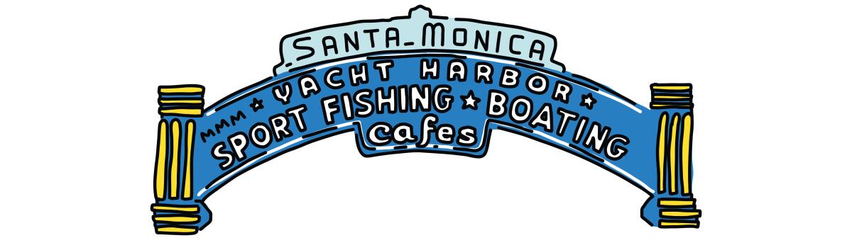 Illustration of Santa Monica pier sign