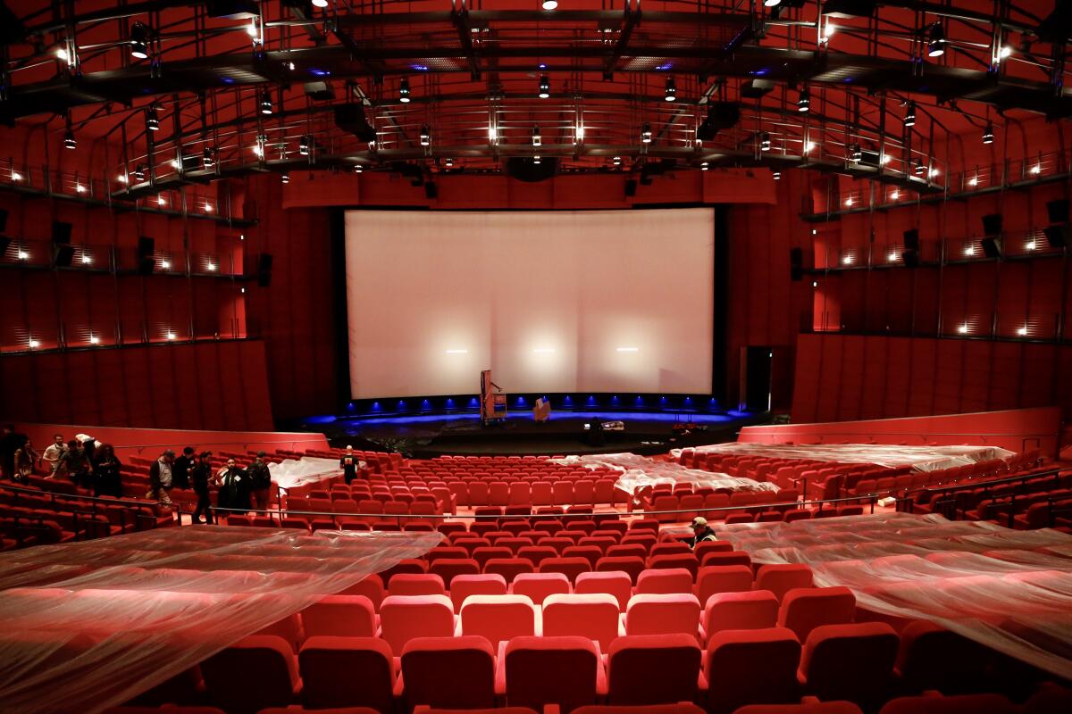 The Academy Museum's 1,000-seat David Geffen Theater is nearly ready for opening night