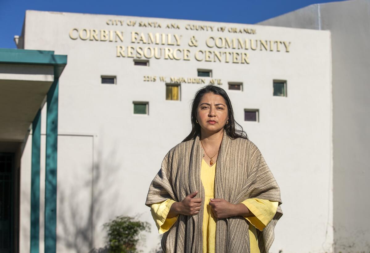 Ruby Godinez is the family resource center coordinator at the Corbin Center in Santa Ana.