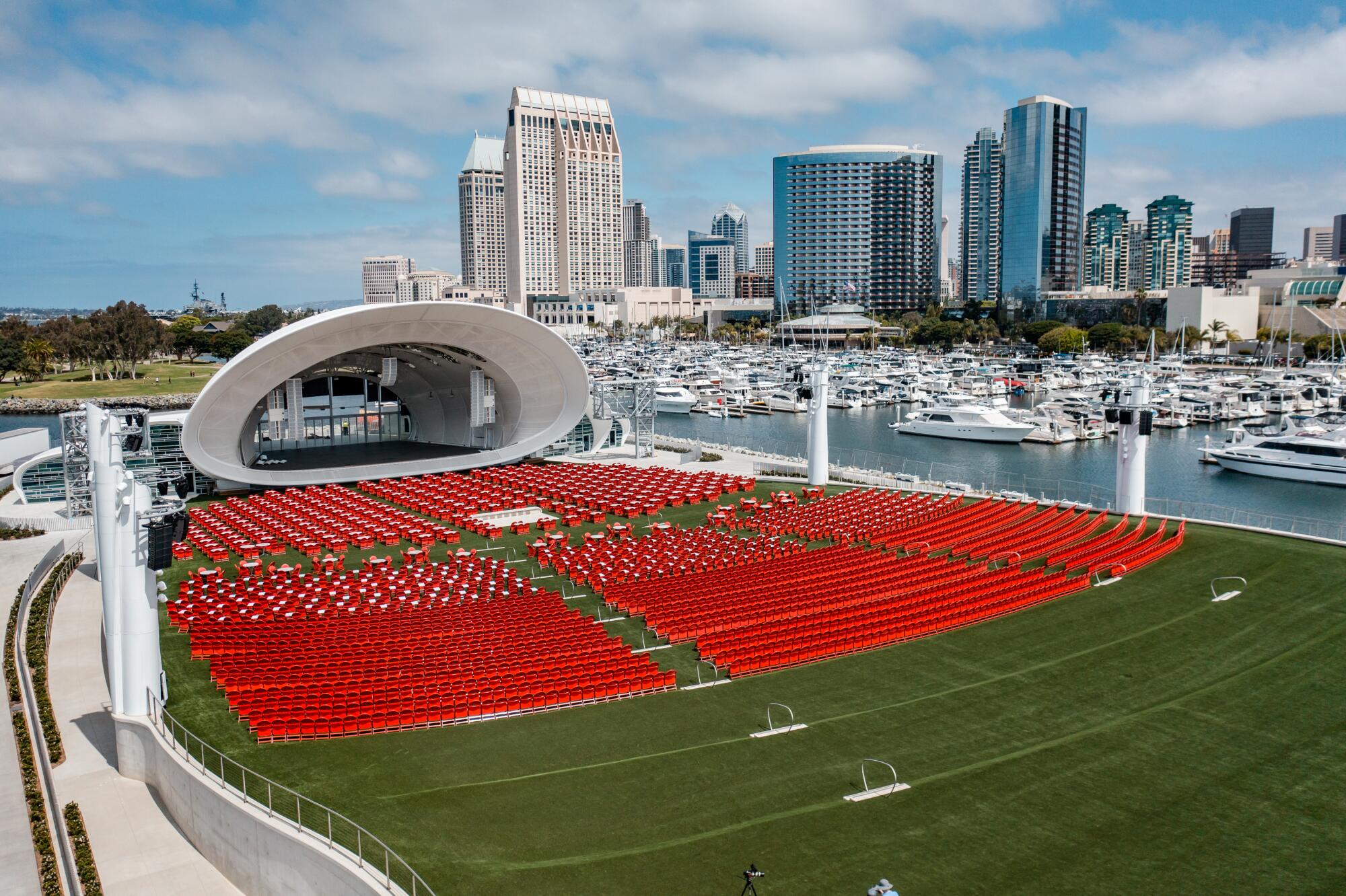 The Rady Shell at Jacobs Park functions as a public park for the majority of each year.