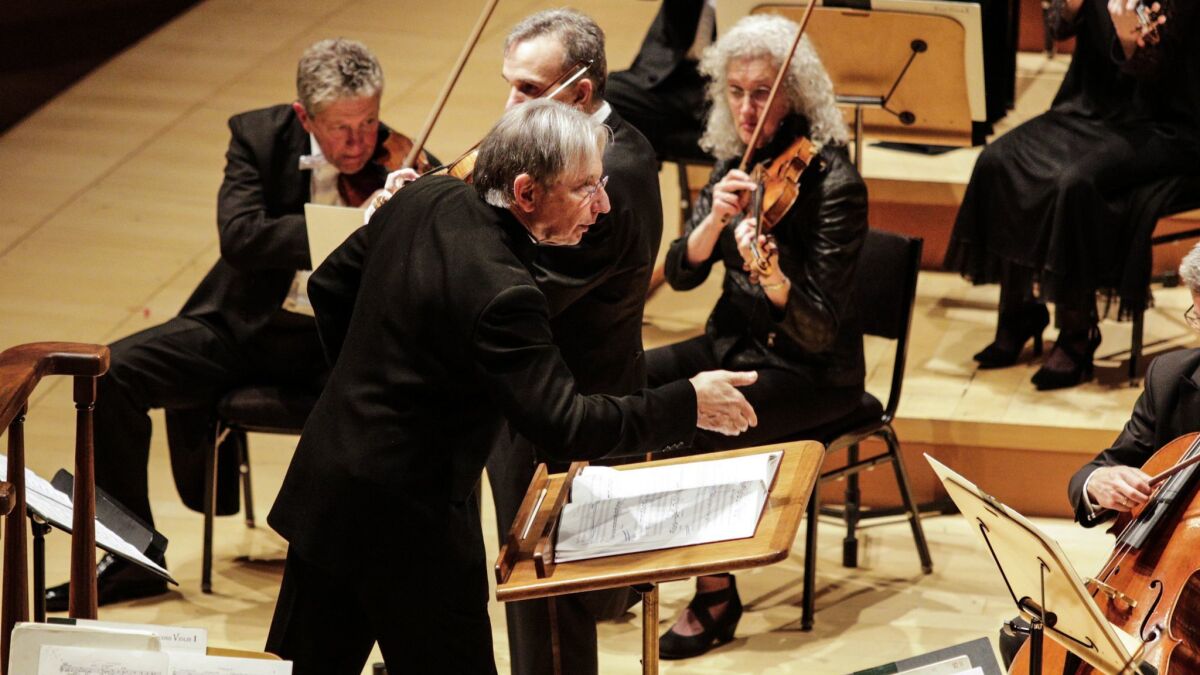 Michael Tilson Thomas at Walt Disney Concert Hall in March with his San Francisco Symphony.