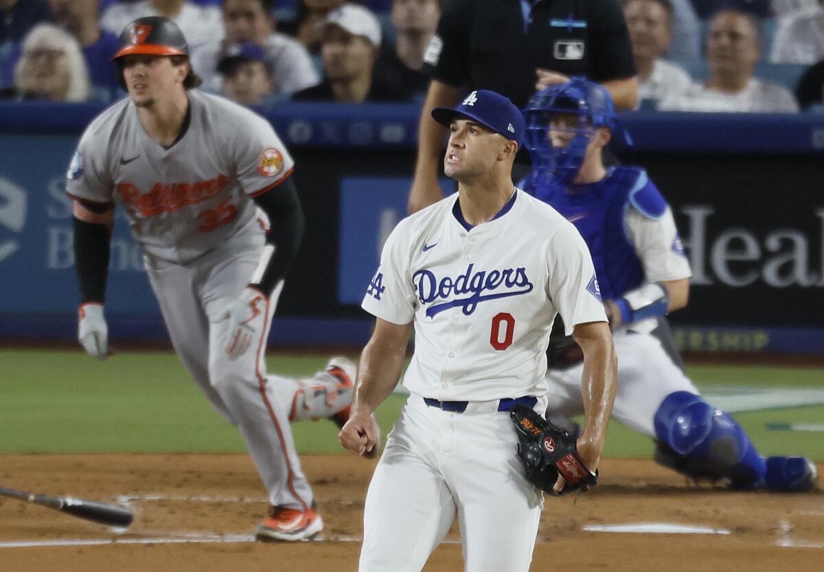 Jack Flaherty good, but Dodgers need great in loss to Orioles - Los ...