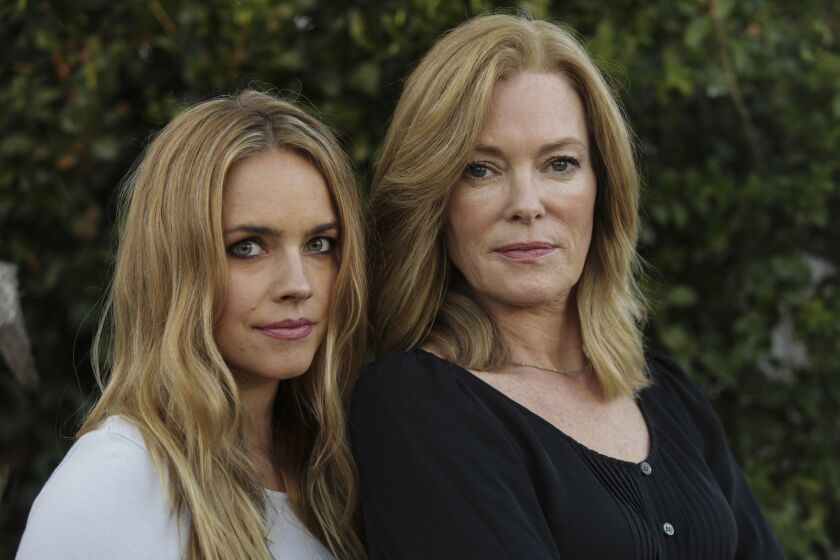 LOS ANGELES, CA -- WEDNESDAY, OCTOBER 24, 2018-- From left, Jessica Barth and Caitlin Dulaney have come together to form Voices in Action, an organization they're launching this week that will provide an online reporting system for anyone who says they've been sexually harassed in Hollywood. (Maria Alejandra Cardona / Los Angeles Times)