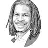 Stipple-style portrait illustration of LZ Granderson