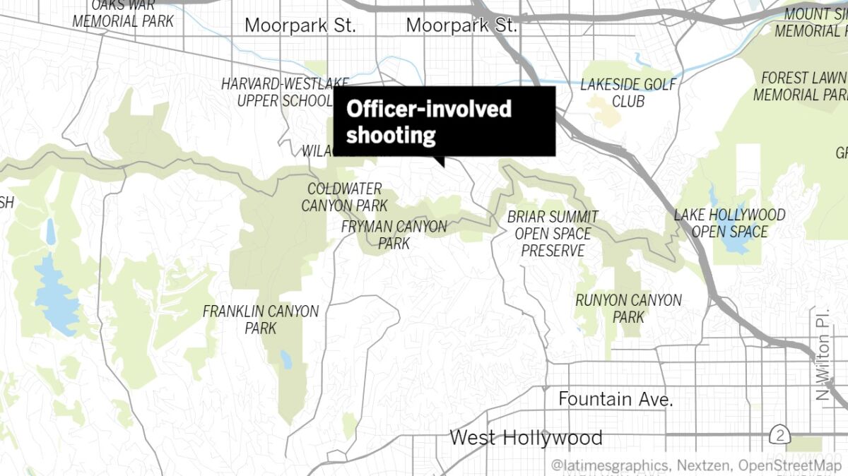 Los Angeles County sheriff's deputies were involved in a shooting early Thursday in Studio City.