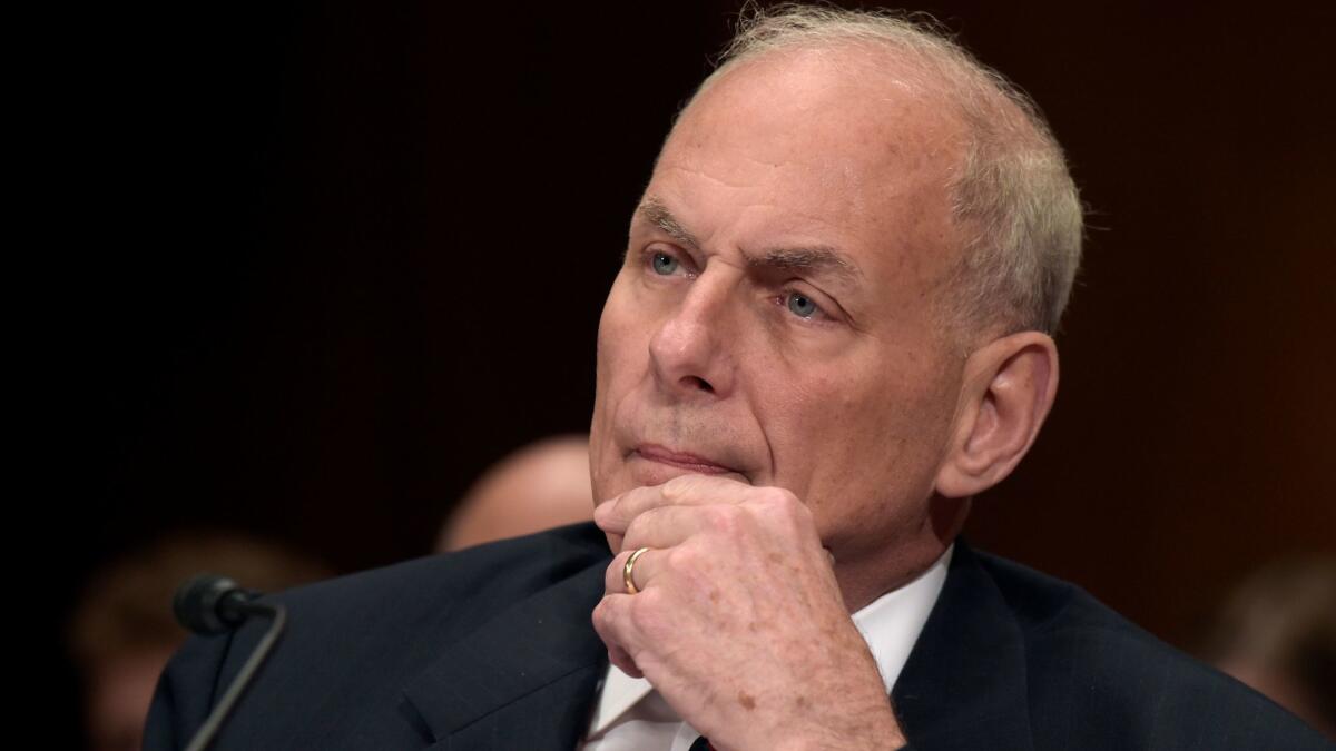 Homeland Security Secretary John F. Kelly was asked whether he would expand the laptop ban to cover laptops on all flights into and out of the U.S. His answer: “I might.”