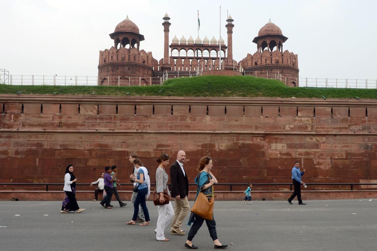 American tourists visiting the Red Fort in New Delhi (shown here) or anywhere in India may now apply for a visa online.