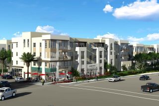 An architectural rendering of the Modera Melrose proposed for the corner of Melrose Drive and West Bobier Drive in Oceanside.