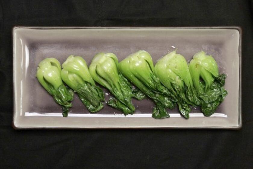 BABY BOK CHOY: When stir fried, they're just as flavorful as larger bok choy but more tender.