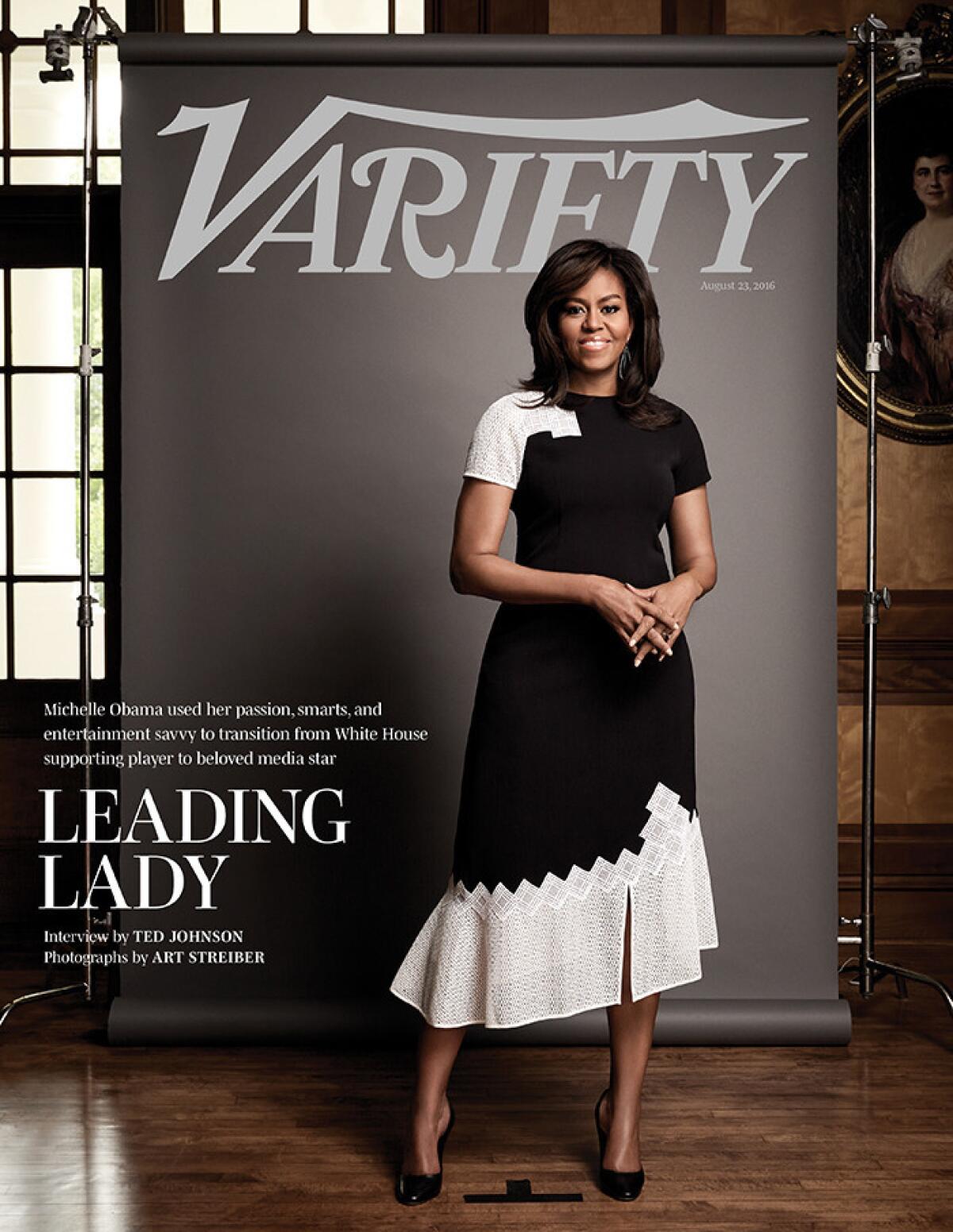 First Lady Michelle Obama on the August 23, 2016, issue of Variety magazine. (Art Streiber / Variety)