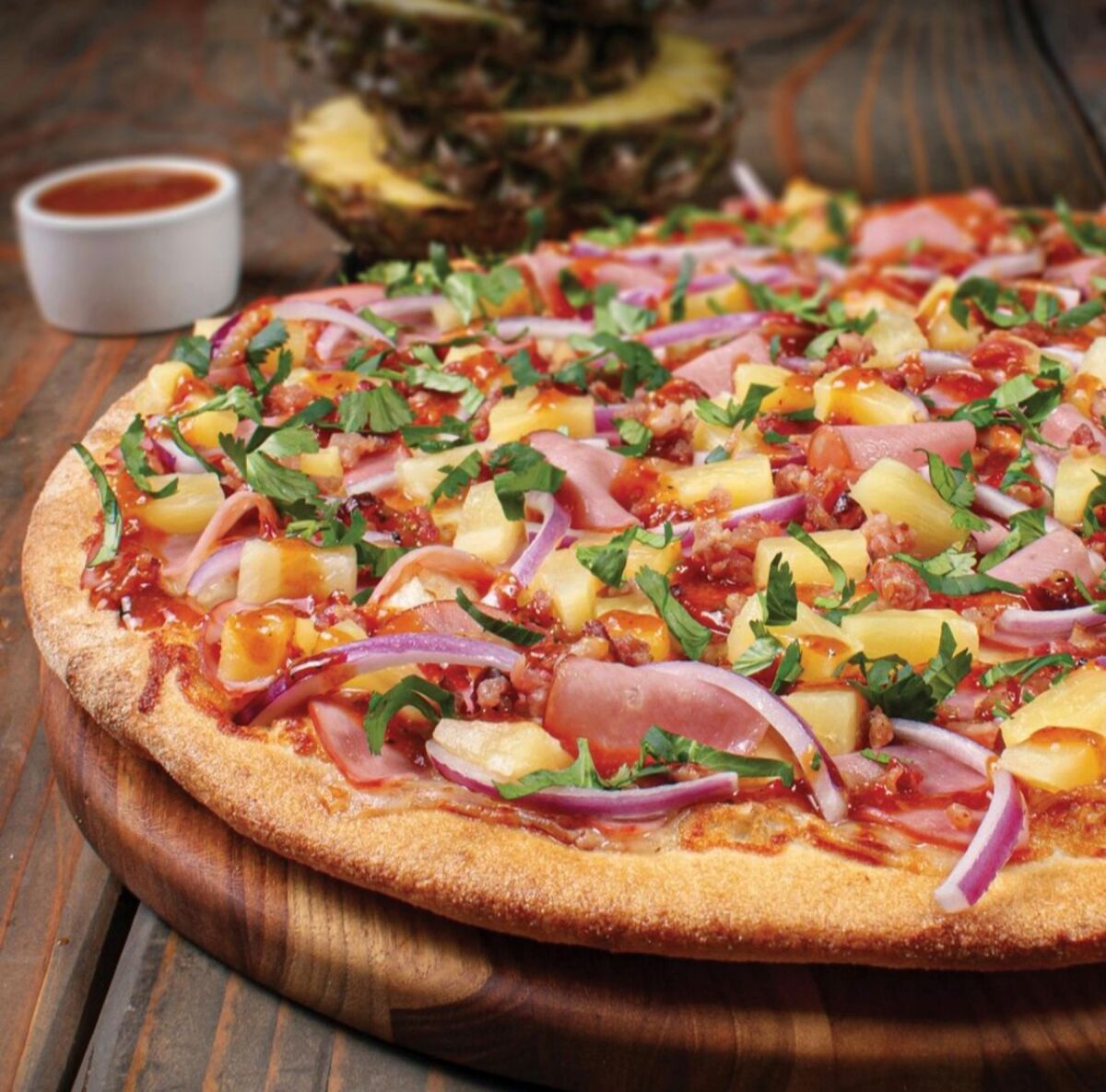 One of the specialty pizzas available is the Serrano chili pizza.