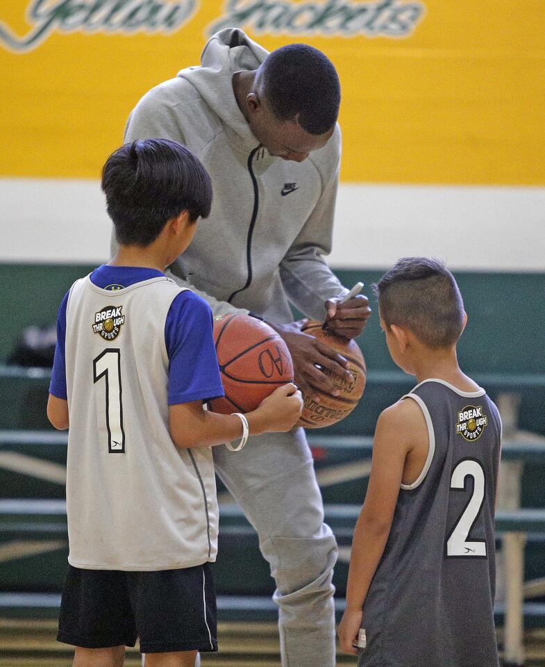 Photo Gallery: First ever Breakthrough Sports Basketball Camp has a special guest