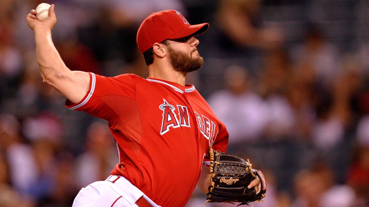 Angels reliever Cam Bedrosian appeared in two of their first four games this season.