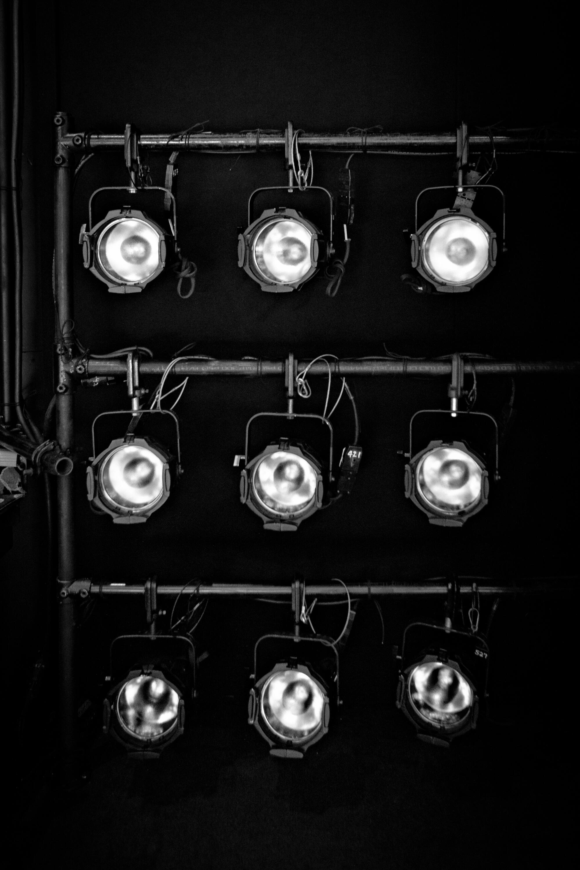 Stage lights at the Mark Taper Forum