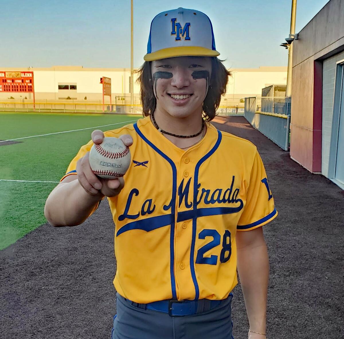 Eric Jeon of La Mirada threw a no-hitter against Warren on March 2, 2023.