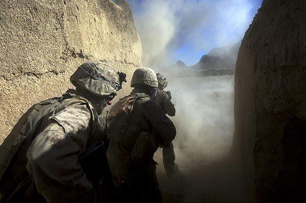 U.S. Marines carry out an operation in southern Afghanistan's Farah province.