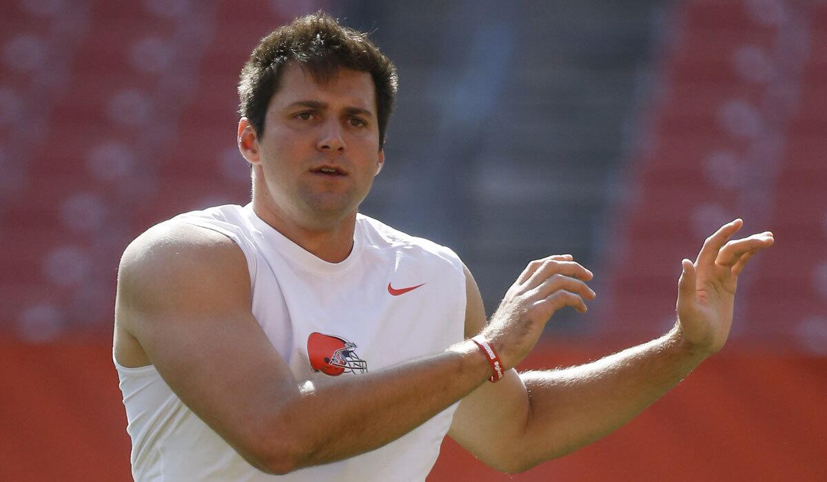 Cleveland's Cody Kessler warms up before a game against Baltimore on Saturday.