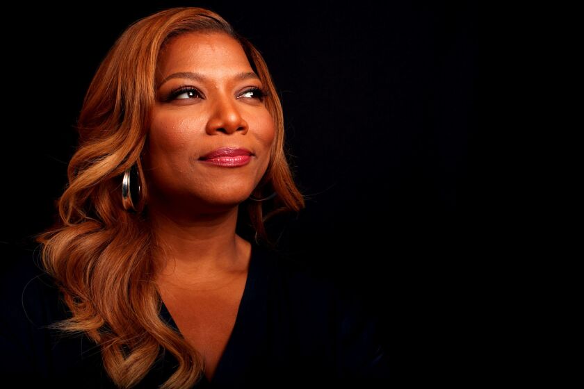 Queen Latifah on the set of the new "The Queen Latifah Show."
